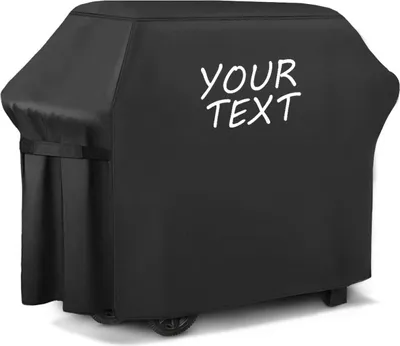 Produktbild von Deluxe Grillabdeckung, Schwarz, L 165x118x60 cm – Wasserdichter BBQ Schutz – DEIN TEXT [084]