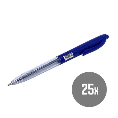 Produktbild von DULA Druckkugelschreiber blau - 25 Stück - Kugelschreiber