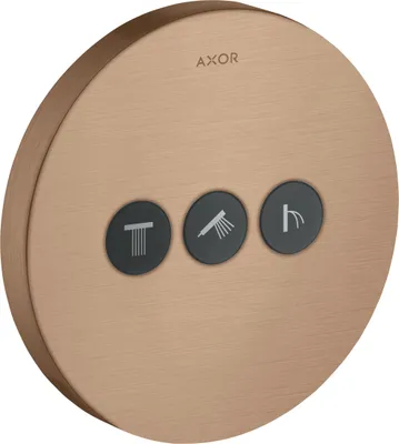 Immagine prodotto di hansgrohe AXOR Starck ShowerSelect Robinet rond encastré pour 3 consommateurs, 36727310, 36727310