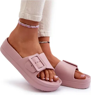 Produktbild von Damen-Schaumstoff-Plateausandalen mit Schnalle Big Star NN274A663 Rosa 36