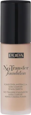 Productafbeelding van PUPA No Transfer Foundation SPF15, hydraterende foundation, kleur 100 Porzellan, 30ml