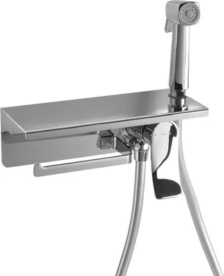Immagine prodotto di Miscelatore da incasso per bidet con doccia e portarotolo, cromo