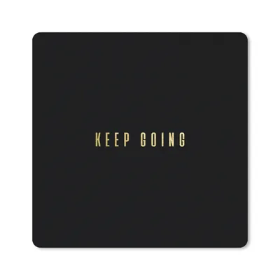 Produktbild von MuchoWow® Mauspad Mousepad Zitate - Motivation - Gold - Schwarz 30x30 cm - Mousepads - Maus Mat - Pad - Mausunterlage - Gaming