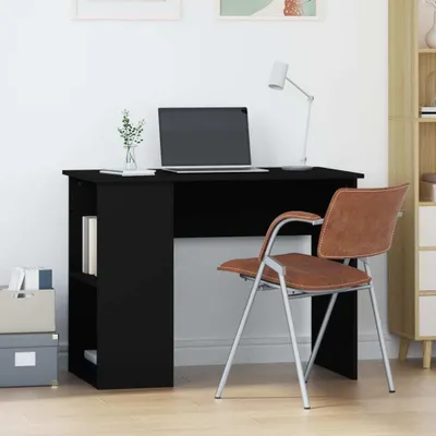 Obrázek produktu pro vidaXL Psací stůl černý 100x55x75 cm materiál na bázi dřeva - Psací stoly - Kancelářské stoly - Počítačové stoly