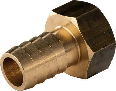 Produktbild von Messing Gewinde-Fitting Schlauchanschluss 1/2' IG (DN 15) Länge 13 mm - schwere Ausführung