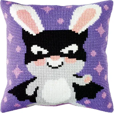Produktbild von CDA Kreuzstichkissen Set "Ich bin kein Hase", bedruckt, 40x40cm
