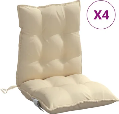 Produktbild von Niedriglehner-Auflagen 4 Stk. Beige Oxford-Gewebe