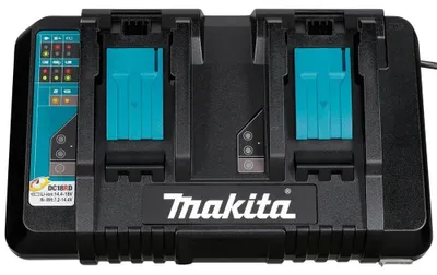 Immagine prodotto di Makita DC18RD - Caricabatterie - 2 batterie di carica (USB) - per LXT DCS553, DDF487, DGD800, DHS661, DHS782, DJN161, DJS161, DLS600, DPT353, DSS501, DST221 (DC18RD)