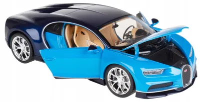 Produktbild von Welly Bugatti Chiron Modellauto 1:24 Metall Blau