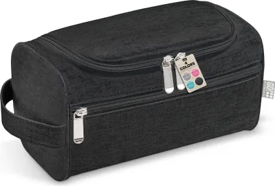 Produktbild von GO!elements® Smart Kulturbeutel Männer Kulturtasche zum Aufhängen Herren & Damen - Kosmetiktasche Männer Frauen für Koffer & Handgepäck - Waschtasche Reise-Tasche, Farbe:Schwarz