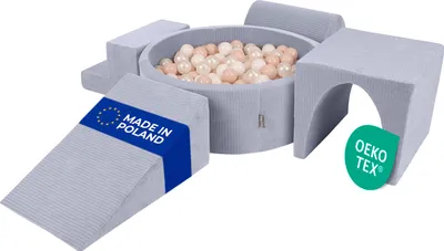 Produktbild von KiddyMoon Spielplatz Aus Schaumstoff Für Kinder Mit Bälle Waschbare Bezug