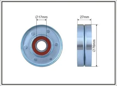 Produktbild von CAFFARO 500316 Spannrolle Keilrippenriemen 76mm für LAND ROVER Range Rover Sport (L320) für JAGUAR XF (J05, CC9)