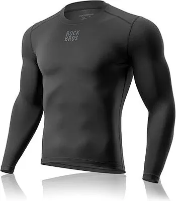 Produktbild von ROCKBROS Herren Langarm Radtrikot Warm Atmungsaktiv Elastisch Für MTB Motorrad Rennrad Schwarz Größe M/L