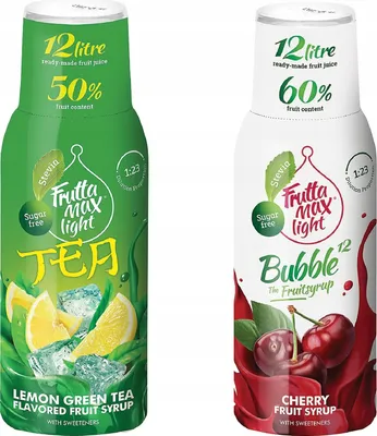 Produktbild von FruttaMax Sirup Eistee Kirsche Grüntee 2x500ml ohne Zucker 12L Getränk