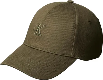 Zdjęcie produktu dla Czapka damska Calvin Klein, haftowany monogram, regulowany rozmiar, kolor zielony (cypr), fason owalny