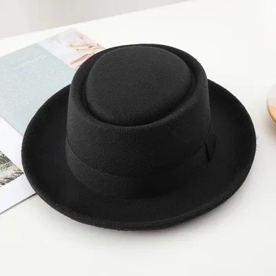 Produktbild von Klassische weiße Panama-Hut, Cowboy-Hut aus Vilt mit breiter Kante, Gangster-Hut für Männer und Frauen, Halloween-Kostüm Hut