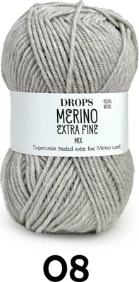 Obrázok produktu pre Drops Merino Extra Fine Uni Colour 08 Greige Pletacia priadza