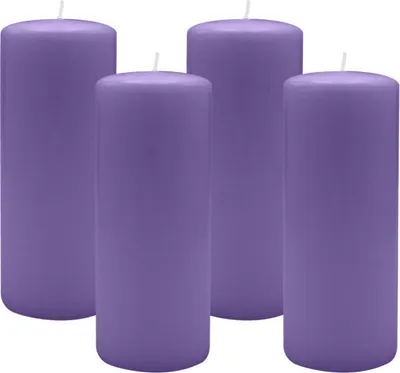 Produktbild von 4er Set Adventskranzkerzen Veilchen Ø 80 x 200 mm
