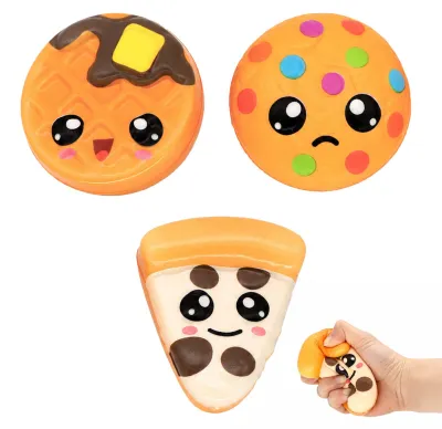 Obrázek produktu pro Squishy sada, 3 kusy, motiv jídla, relaxační hračka