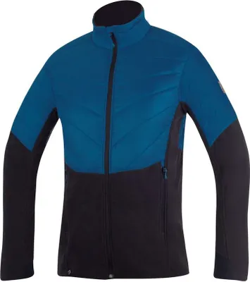 Fusion Jacke von DirectAlpine in Blau und Schwarz; geeignet für Herren; isolierende Jacke mit Reißverschluss und Taschen.