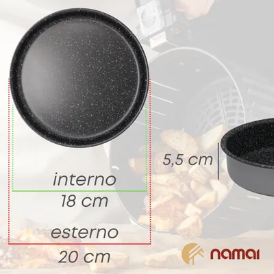 Imagen del producto de Molde de aluminio con revestimiento antiadherente, de 18 cm de diámetro, apto para lavavajillas, ideal para la cocina