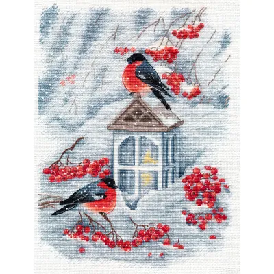 Obrázek produktu pro Sada křížkového vyšívání "Sněží", počítaný vzor, 20x27cm