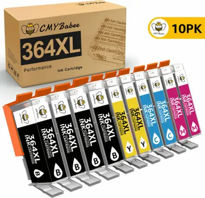 Produktbild von 10PK kompatible ersetzt für HP 364XL 364 XL Multipack druckerpatronen officejet 4622 4620 deskjet 3520 photosmart 7520 5510 5520 5524 mit Chip