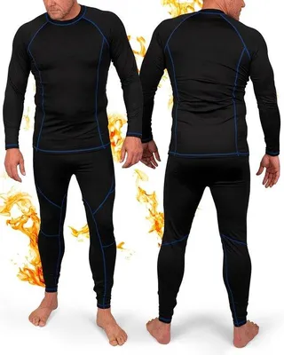 Produktbild von Famanu Thermo-Unterwäsche Set für Herren - funktional und warm - 2 Stück - schwarz - Baumwolle und Polyester - verschiedene Größen