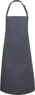 Produktbild von Karlowsky Latzschürze BASIC mit Schnalle und Tasche 75 x 90 cm unisex Polyester/Baumwollmix Anthrazit