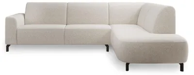 Produktbild von Selsey Lununa – Ecksofa mit Armlehne, Bouclé, Ottomane rechts, Creme