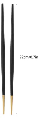 Edelstahl-Essstäbchen 304, rutschfest, 22 cm, 1 Paar