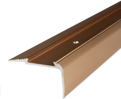 Produktbild von PROVISTON Treppenkante | 27 x 58 x 1000 mm | Treppenkantenprofil Treppenwinkel Winkelprofil Kombiwinkel Aluminium eloxiert Bronze Hell Gebohrt