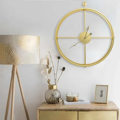 Immagine prodotto di vidaXL Orologio da parete Golden 52 cm ferro
