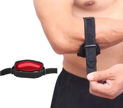 Produktbild von CHPN – Tennisarmbandage – Ellenbogenstütze – Tennisarmstütze – Golfarm – verstellbar – Schwarz – Ellenbogenschmerzen – Ellenbogenschmerzen