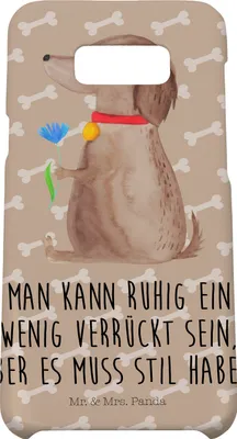 Produktbild von Mr. & Mrs. Panda Samsung Galaxy S8 plus Handyhülle  Hund Blume - Hundeglück - Geschenk, Hülle, Stil, Hunde, Haha, Handy, Sprüche, Case, Cover, Süß