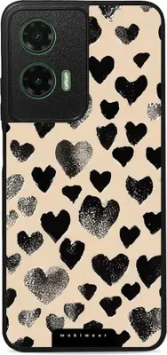 Produktbild von Handyhülle für Motorola Moto G35 5G, Mobiwear Glossy Case, Beige Liebe