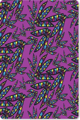 Produktbild von MuchoWow® Mauspad Mousepad Federn - Muster - Federn - Lila 40x60 cm - Mousepads - Maus Mat - Pad - Mausunterlage - Schreibtisch Accesoire