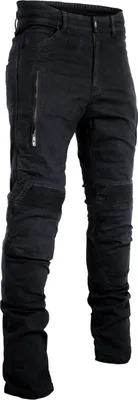 Produktbild von Herren Motorradjeans Bikerjeans mit Protektoren und Aramid Gewebe Motorrad Hose(W36 / L32,Schwarz)