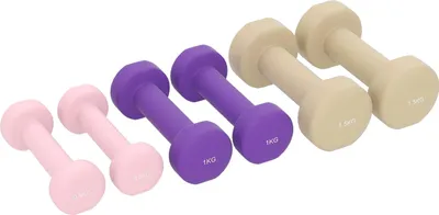Produktbild von Verstellbares Hantelset mit Koffer, 6 Paar: 0,5 kg bis 1,5 kg
