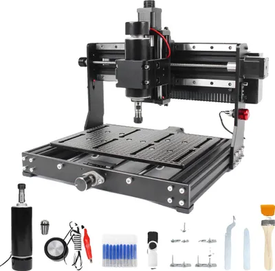 Obrázek produktu pro CNC gravírovací stroj, řízení GRBL, vřeteno 500 W, frézka 2 v 1, bez ovladače, bez laseru