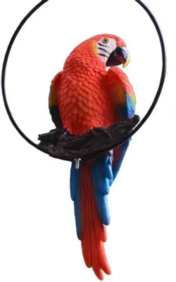 Immagine prodotto di Statua da giardino a forma di uccello - Decorazione da esterno - Plastica resistente alle intemperie - Verde