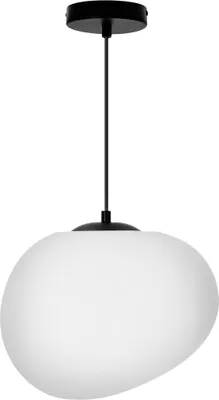 Obrázek produktu pro Závěsné svítidlo v japandi stylu STONES - 1xE27, 40W, 30cm, černé / bílé
