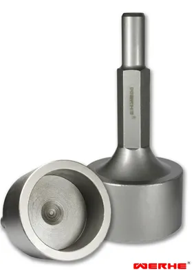 Obrázek produktu pro WERHE Zatloukač sloupků a kůlů HEX 85 × 105 × 234 mm – nástavec pro bourací kladivo