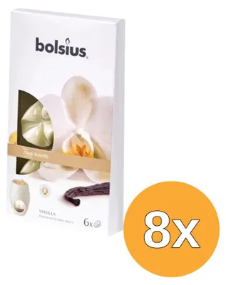 Productafbeelding van 8x Bolsius True Scents Waxmelts Vanilla (6 stuks)