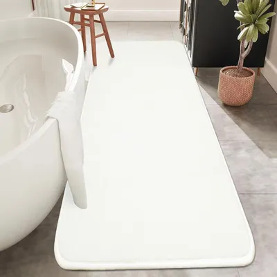Obrázok produktu pre Omgoods – Veľká podložka pod vaňu, 50 x 120 cm – Mäkká mikrovláknová tkanina a protišmyková spodná strana