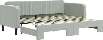 Obrázek produktu pro vidaXL Rozkládací lehátko světle šedé 90x200 cm Velvet