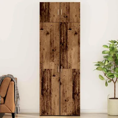 Produktbild von Langlebige Aufbewahrungsschrank Altholz 80 x 42,5 x 225 cm Holzwerkstoff Kommoden Möbel9302