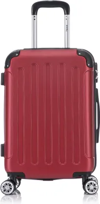 Produktbild von Flexot® F-2045 Handgepäck Trolley Bordcase Koffer Reisekoffer Hartschale Doppeltragegriff mit Zahlenschloss Gr. M Farbe Rubin-Rot