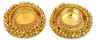 Teelichthalter-Set, 2 Stück, goldfarben, Metall, 7,6 cm, für Feste und Deko