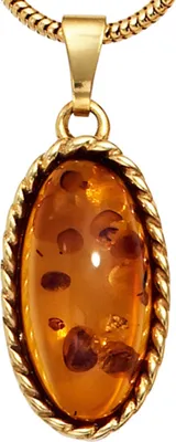 Produktbild von JOBO Anhänger 375 Gold Gelbgold 1 Bernstein